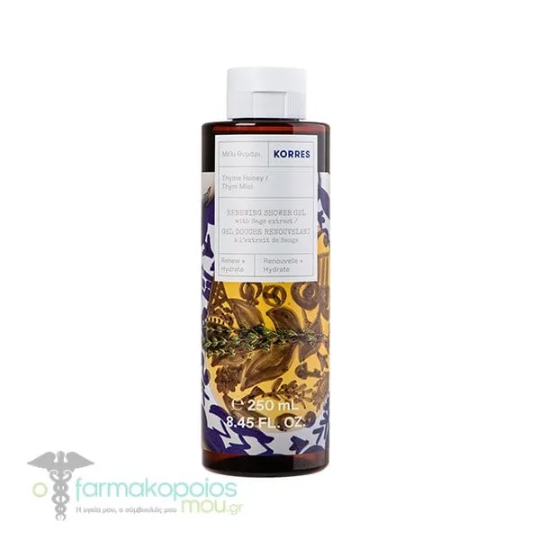 Korres Renewing Shower Gel Thyme Honey, 250ml