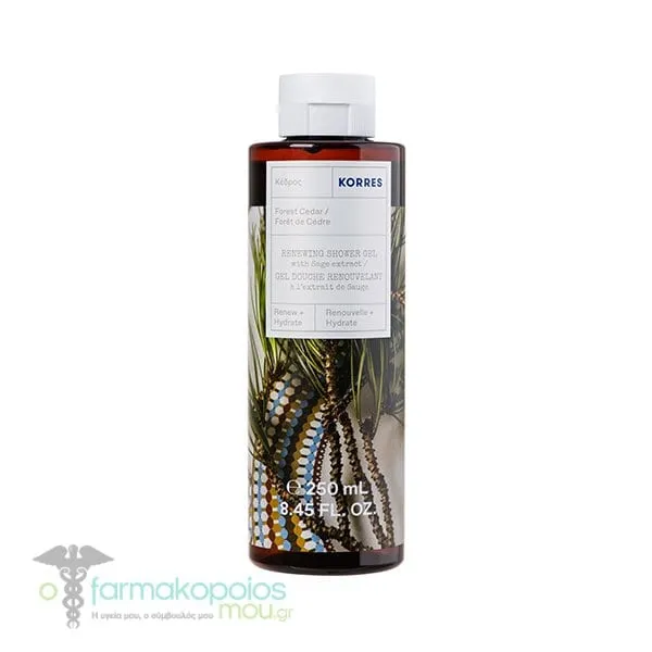 Korres Renewing Shower Gel Forest Cedar, 250ml