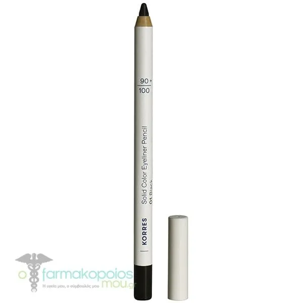 Korres Solid Color Eyeliner Pencil Μολύβι Ματιών, 1.2g - 01 BLACK