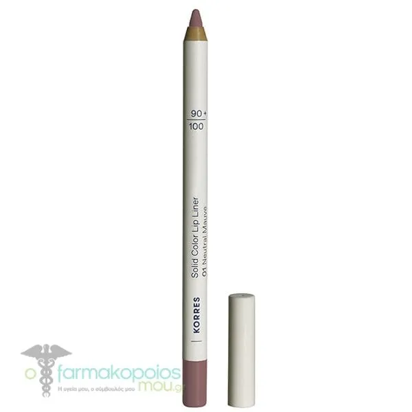 Korres Solid Color Lip Liner Μολύβι Χειλιών, 1.2g - 01 Natural Mauve