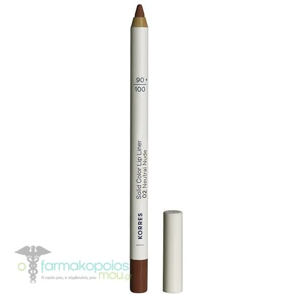 Korres Solid Color Lip Liner Μολύβι Χειλιών, 1.2g - 02 Natural Nude