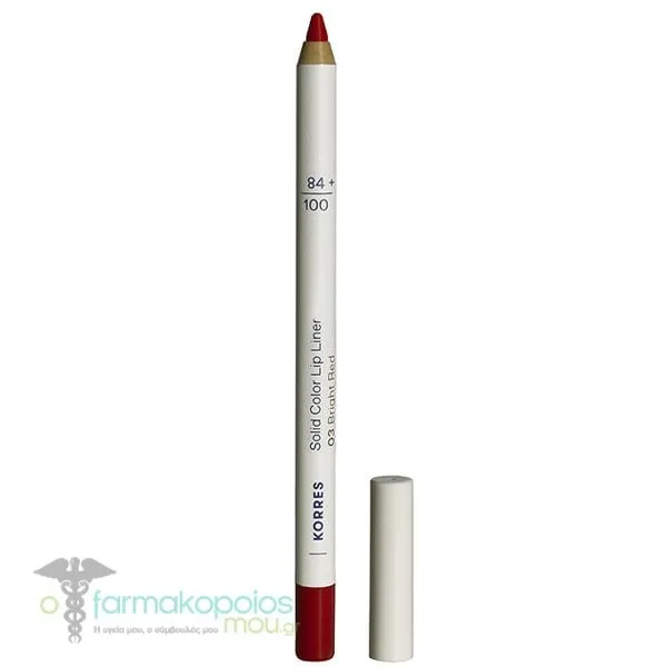 Korres Solid Color Lip Liner Μολύβι Χειλιών, 1.2g - 03 Bright Red