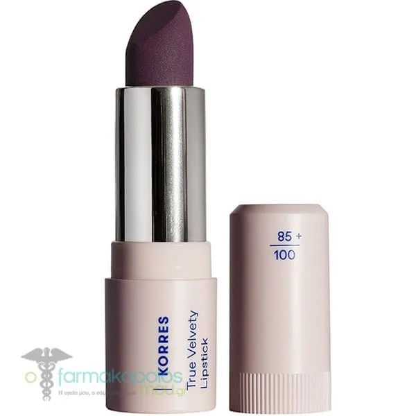 Korres True Velvety Lipstick Semi-Matte Κραγιόν, 3g - 29 Deep Berry