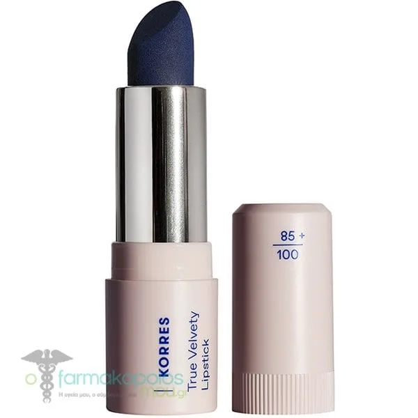 Korres True Velvety Lipstick Semi-Matte Κραγιόν, 3g - 80 Aegean Blue