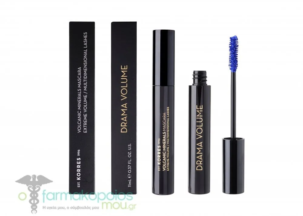 Korres Volcanic Minerals Drama Volume Mascara 03 Bright Blue, 11ml