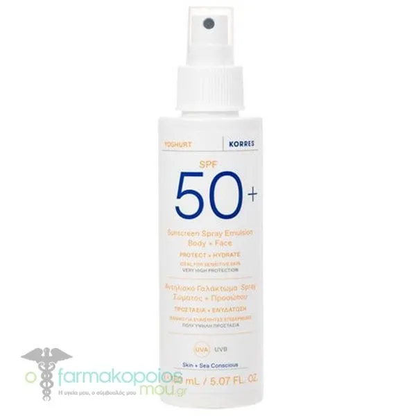 Korres Yoghurt Suncreen Spray Emulsion Body & Face SPF 50+, 150ml