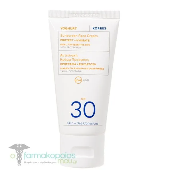 Korres Yoghurt Sunscreen Face Cream SPF30, 50ml
