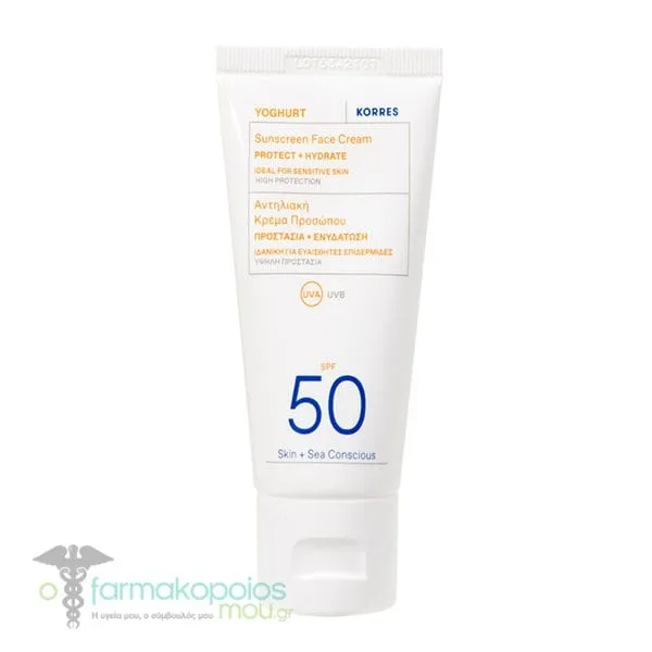 Korres Yoghurt Sunscreen Face Cream SPF50, 50ml