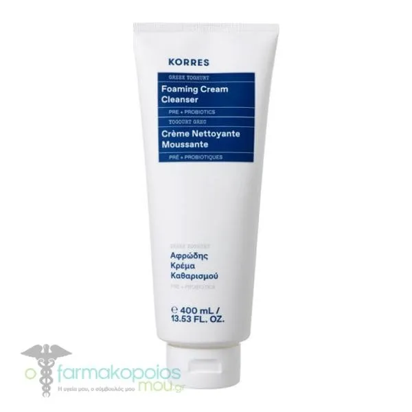 Korres Greek Yoghurt Foaming Cream Cleanser, 400ml