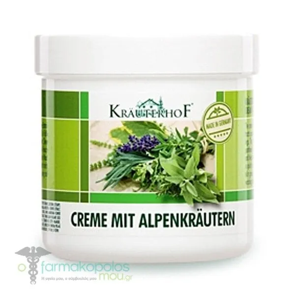 Krauterhof Foot Cream Alpine Herbs with Antiseptic, Soothing & Nourishing Action, 250ml