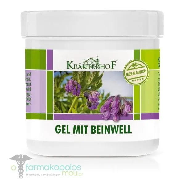 Krauterhof Gel Mit Beinwell with Symphyte for Muscle & Joint Pain with Analgesic & Anti-inflammatory Action, 250ml