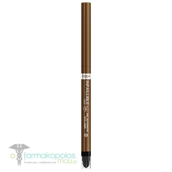L' Oreal Paris Infaillible Grip Liner 36H Μολύβι Ματιών, 1τεμ - 012 Bronzed Espresso