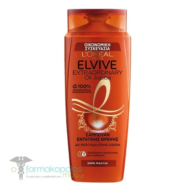 L'Oreal Paris Elvive Extraordinary Oil Jojoba Shampoo for Dry Hair, 700ml