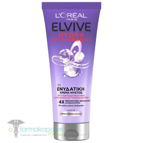 L'Oreal Paris Elvive Hydra Hyaluronic Night Cream, 200ml