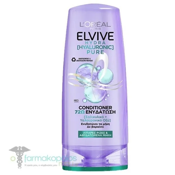 L'Oreal Paris Elvive Hydra Hyaluronic Pure Conditioner, 300ml