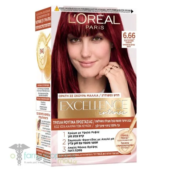 L'Oreal Paris Excellence Intense No6.66 Very Intense Red, 48ml