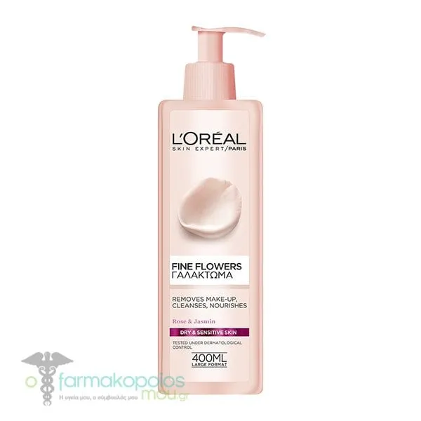 L'Οreal Paris Fine Flowers Cleansing Milk For Dry/Sensitive Skin, 400ml