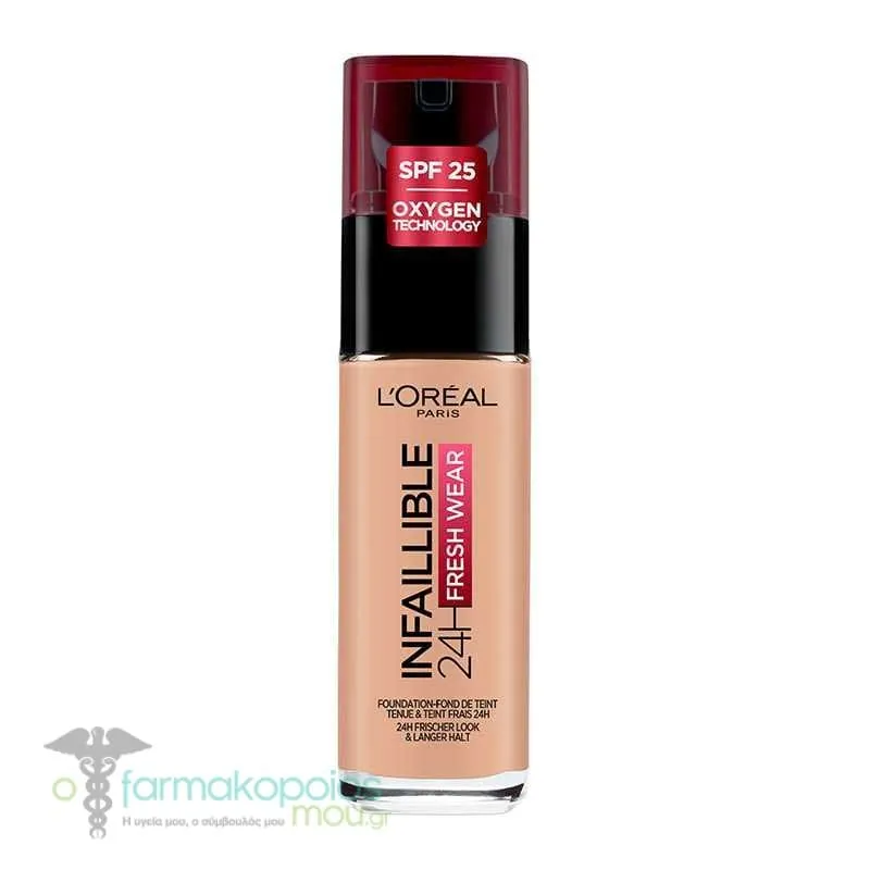 L'Oreal Paris Infallible 24H Fresh Wear Foundation, 30ml - 180 Rose Sand