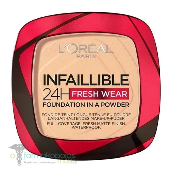 L'Oreal Paris Infallible 24H Fresh Wear Foundation in a Powder, 9gr - 040 Cashmere