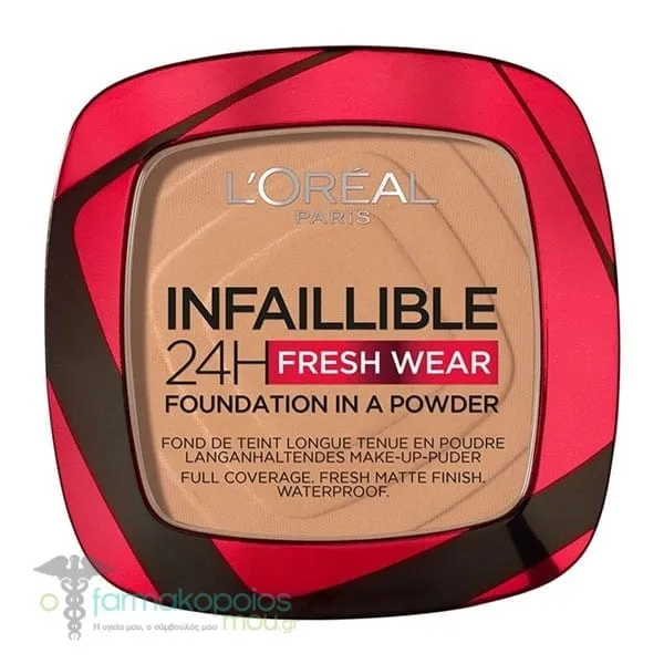 L'Oreal Paris Infallible 24H Fresh Wear Foundation in a Powder, 9gr - 245 Golden Honey