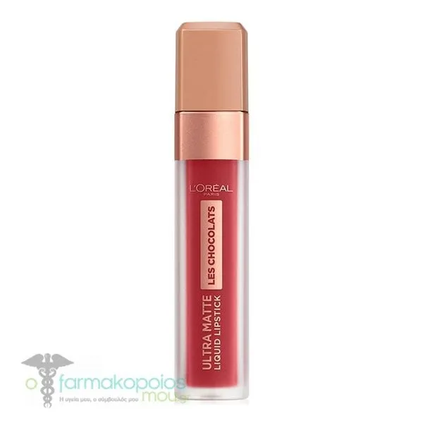 L'Oreal Paris Les Chocolats Ultra Matte Liquid Lipstick, 7.6ml - 864 TASTY RUBY