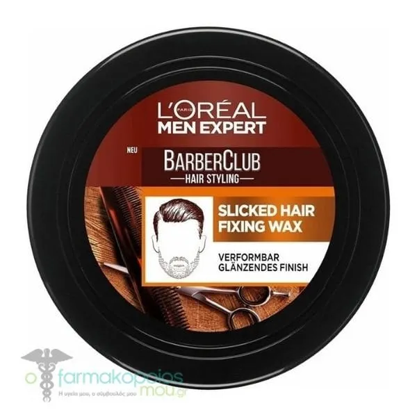 L'Oreal Paris Men Expert Barber Club Slicked Hair Fixing Wax for Beard & Hair - Strong Hold, 75ml
