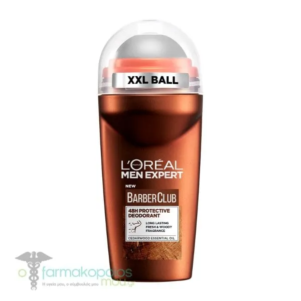 L'Oreal Paris Men Expert BarberClub 48h Roll-On Deodorant, 50ml