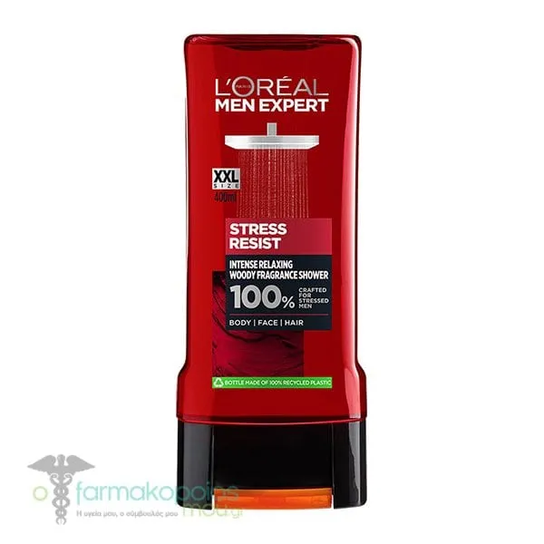 L'Oreal Paris Men Expert Stress Resist Shower Gel, 400ml