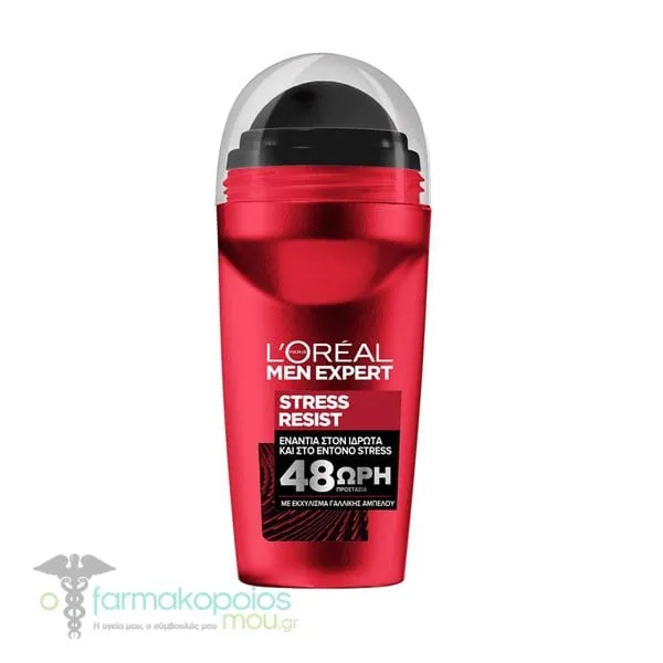 L'Oreal Paris Men Expert Stress Resist Roll-On Deodorant 48h, 50ml