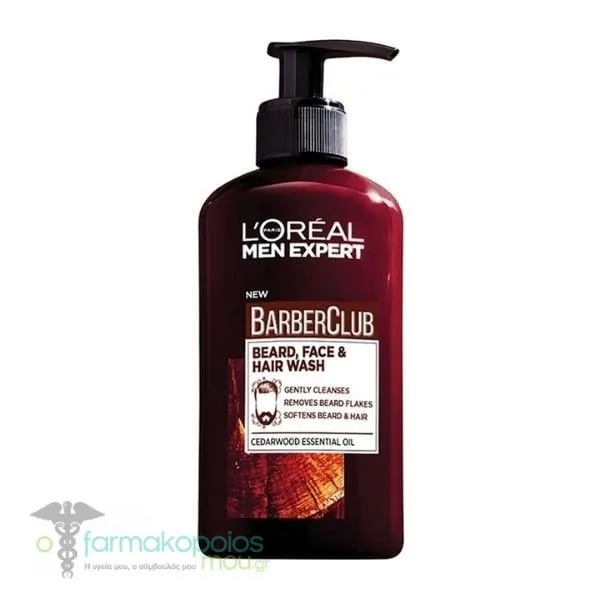L'Oreal Paris Men Expert Barber Club Beard, Face & Hair Wash, 200ml