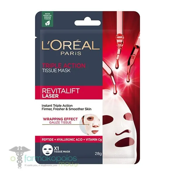L'Oreal Paris Revitalift Laser Triple Action Tissue Mask, 28g