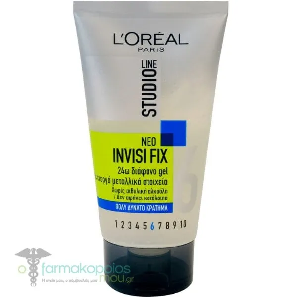 L'oreal Paris Studio Line Invisi Fix 6 24-hour Transparent Gel for Very Strong Hold, 150ml