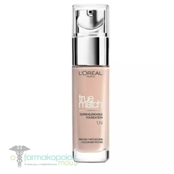 L'Oreal Paris True Match Super-Blendable Foundation, 30ml - 1N Neutral Undertone