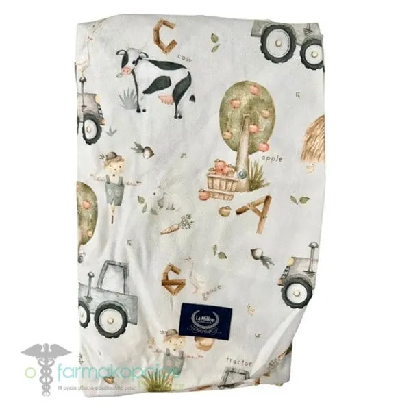 La Millou ABC Farm Cotton Bed Sheet (140x70cm), 1pc