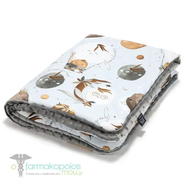 La Millou Minky Warm Blanket Fly Me to The Moon Sky - Grey Medium (100cm x 80cm), 1pc