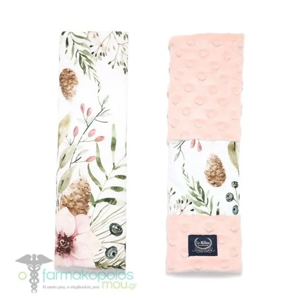 La Millou Seat Belt Cover Wild Blossom - Powder Pink, 1set
