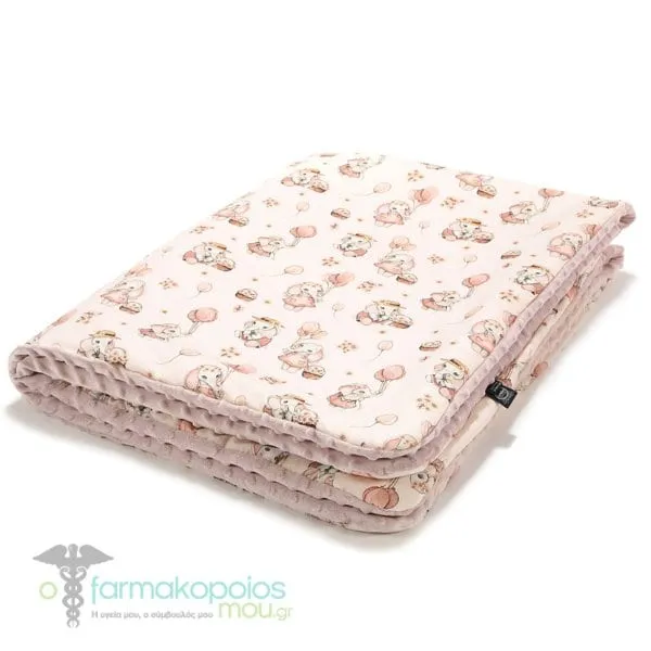 La Millou Minky Warm Blanket Rοssie - Smoke Rose (100x80cm), 1pc