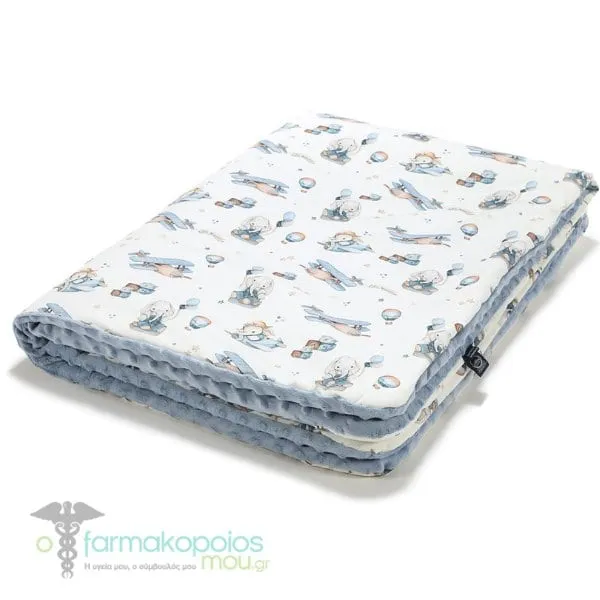 La Millou Minky Warm Blanket Simbo - Wind Blue (100x80cm), 1pc