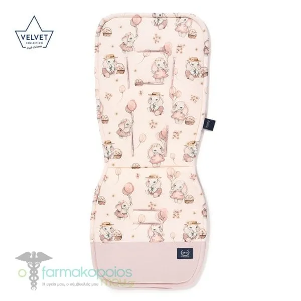 La Millou Stroller Seat Liner Simbo Velvet Smoke Rose 5-Point Stroller Protector, 1pc