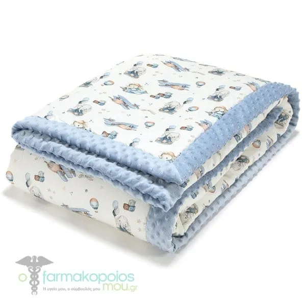 La Millou Minky Warm Blanket Simbo - Wind Blue (200x140cm), 1pc