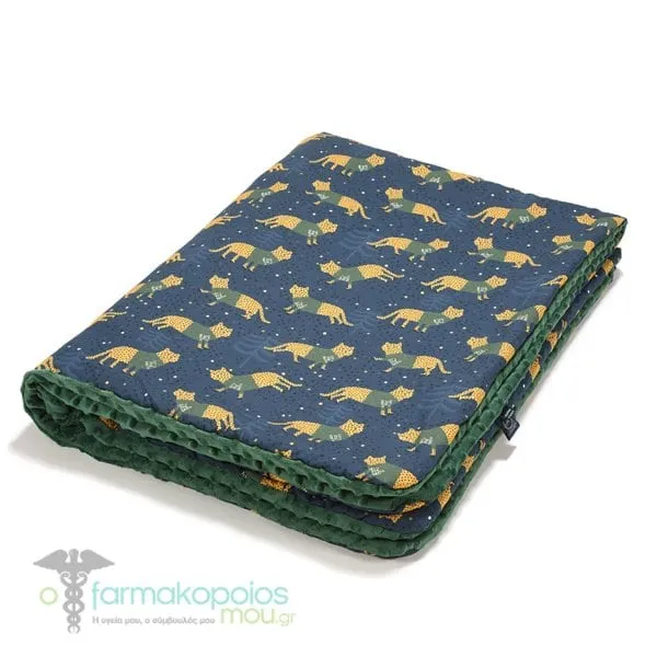 La Millou Minky Warm Blanket Tiger Jerry - Forest Green Medium (100cm x 80cm), 1pc