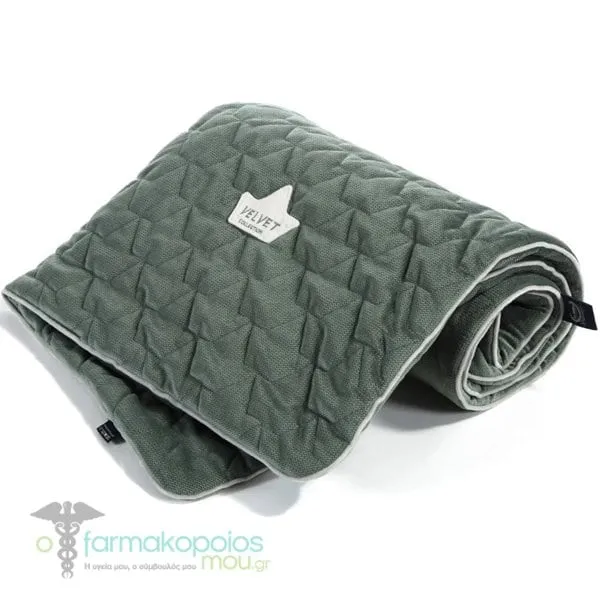 La Millou Velvet Khaki Baby Blanket (100x80cm), 1pcs