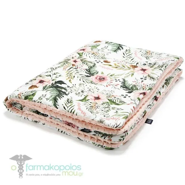 La Millou Minky Warm Blanket Wild Blossom Powder Pink Medium (100cm x 80cm), 1pc