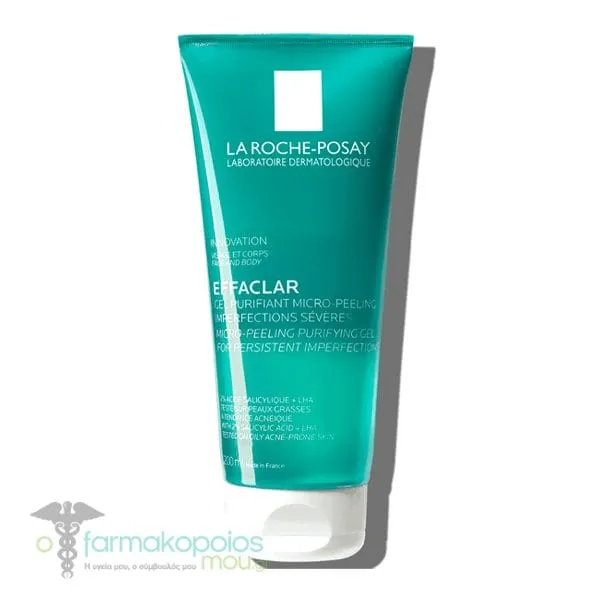 La Roche-Posay Effaclar Μicro-Peeling Purifying Gel for Face & Body, 200ml