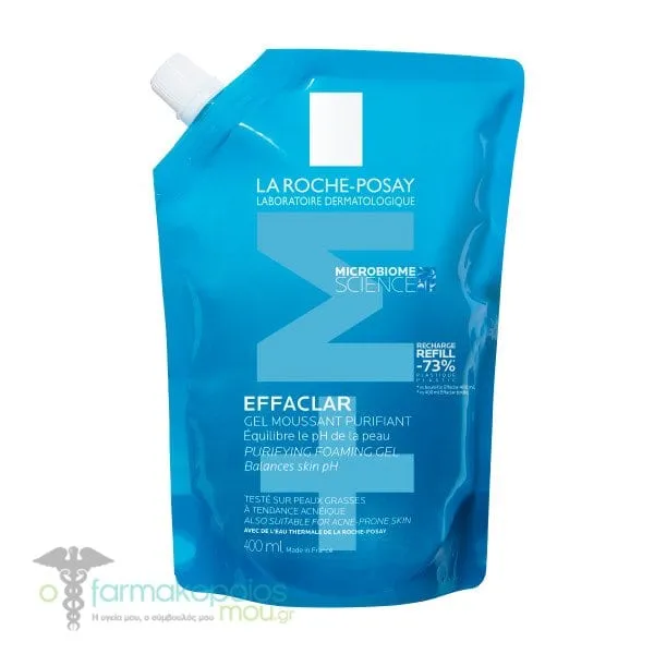 La Roche-Posay Effaclar +M Purifying Foaming Gel for Oily Sensitive Skin Refill, 400ml
