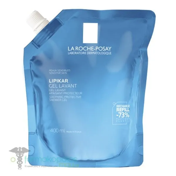 La Roche-Posay Lipikar Gel Lavant Refill Τζελ Καθαρισμού με Καταπραϋντική Δράση, 400ml