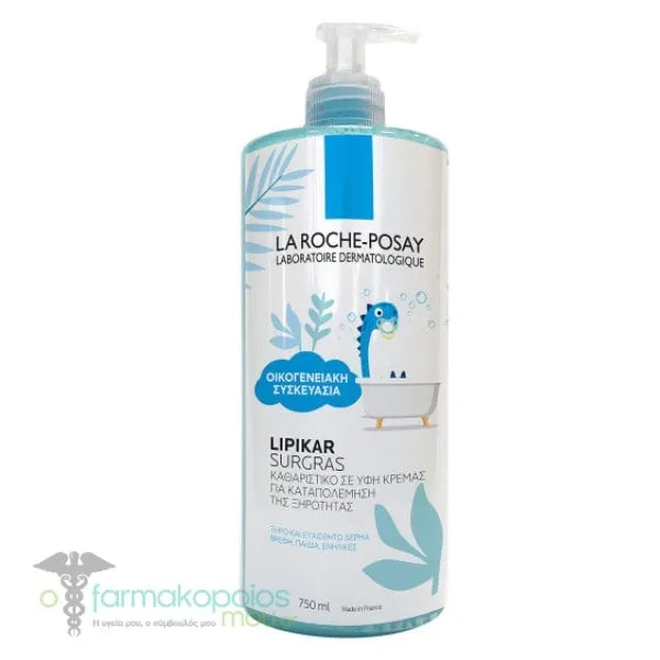 La Roche-Posay Lipikar Surgras Anti-Dryness Cream Wash Family Size, 750ml