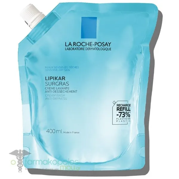 La Roche-Posay Lipikar Surgras Refill Κρέμα Καθαρισμού για Ξηρό Δέρμα, 400ml