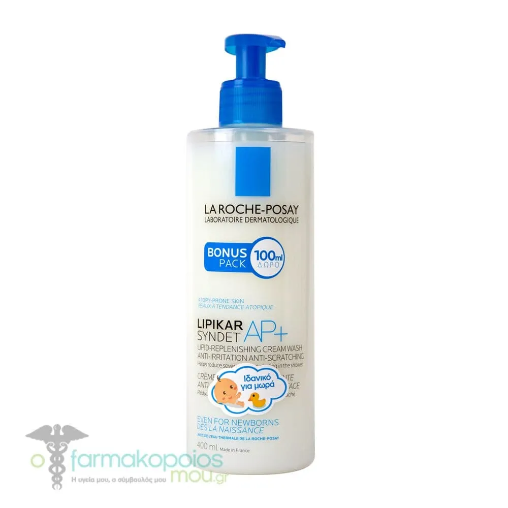 La Roche-Posay Lipikar Syndet AP+ Lipid-Replenishing Cream Wash, 400ml
