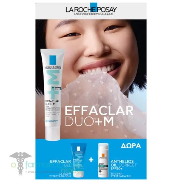 La Roche Posay Promo Effaclar Duo+M Τριπλή Διορθωτική Φροντίδα κατά των Ατελειών, 40ml & Δώρο Effaclar Gel, 50ml & Anthelios Oil Correct SPF50+, 3ml